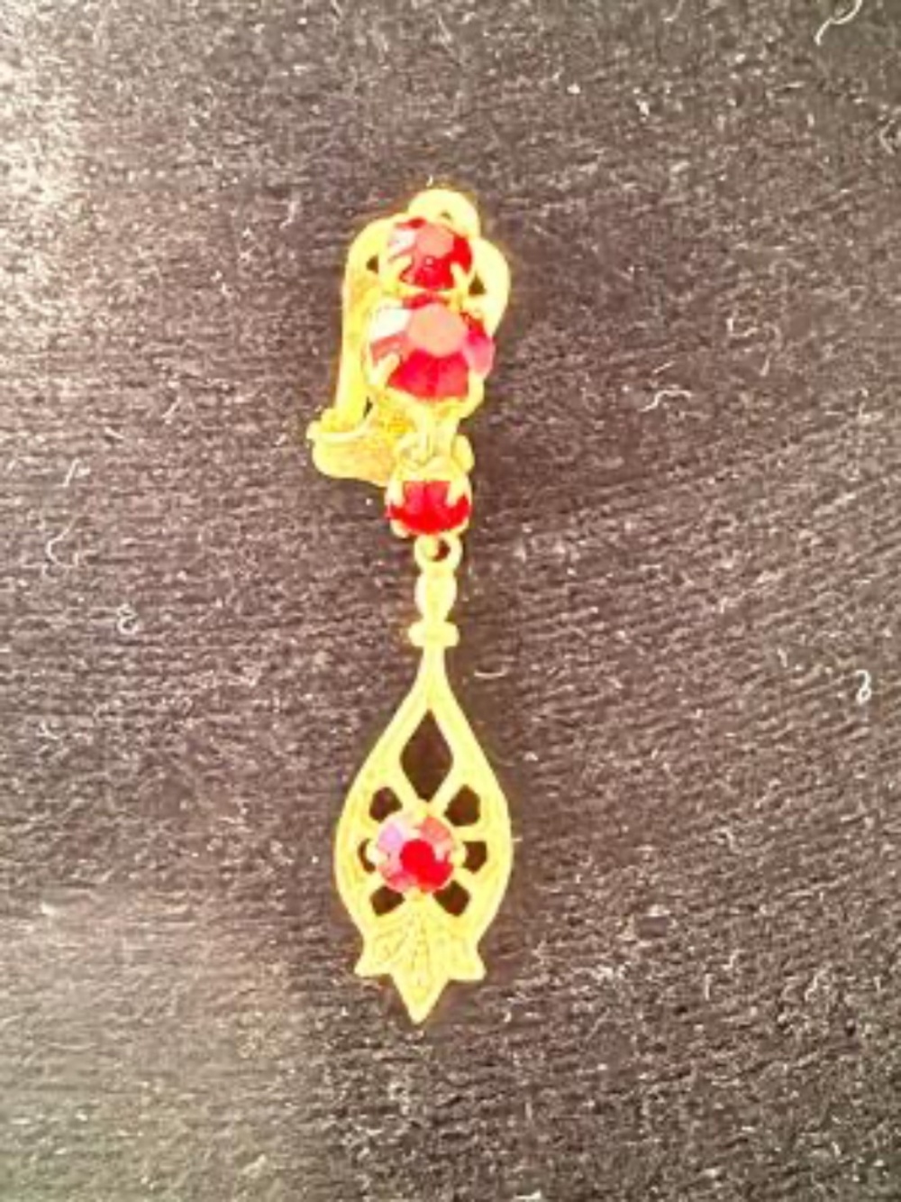 Vintage red rhinestone Earrings